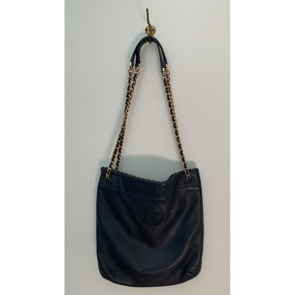 Tory Burch Marion Bookbag Navy